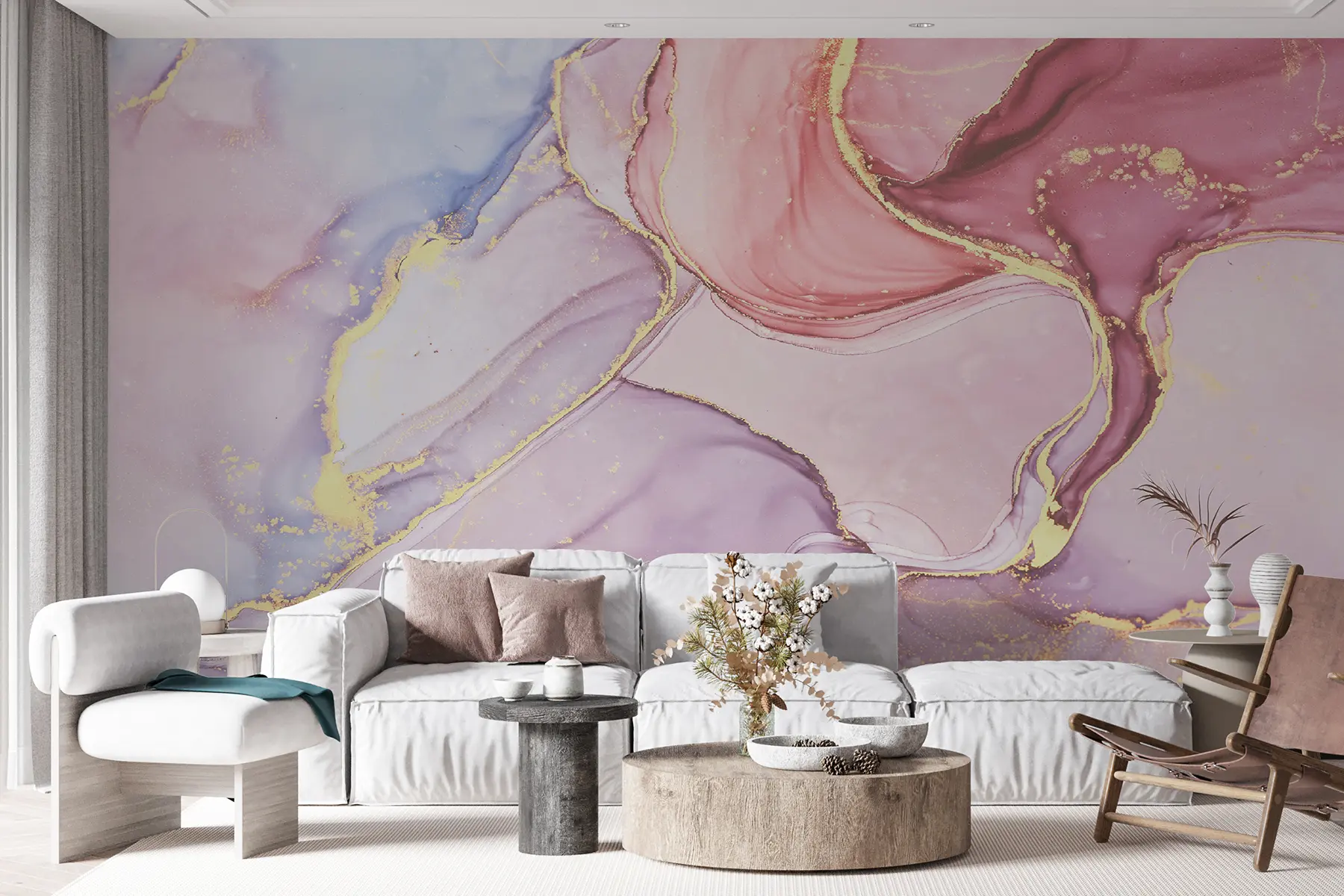 murales de pared Mármol rosa u31357