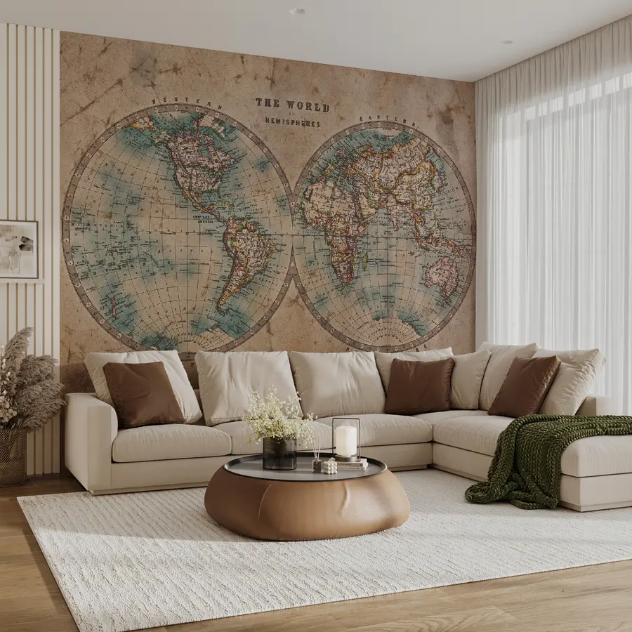 murales de pared Mundo, mapa y atlas u37860