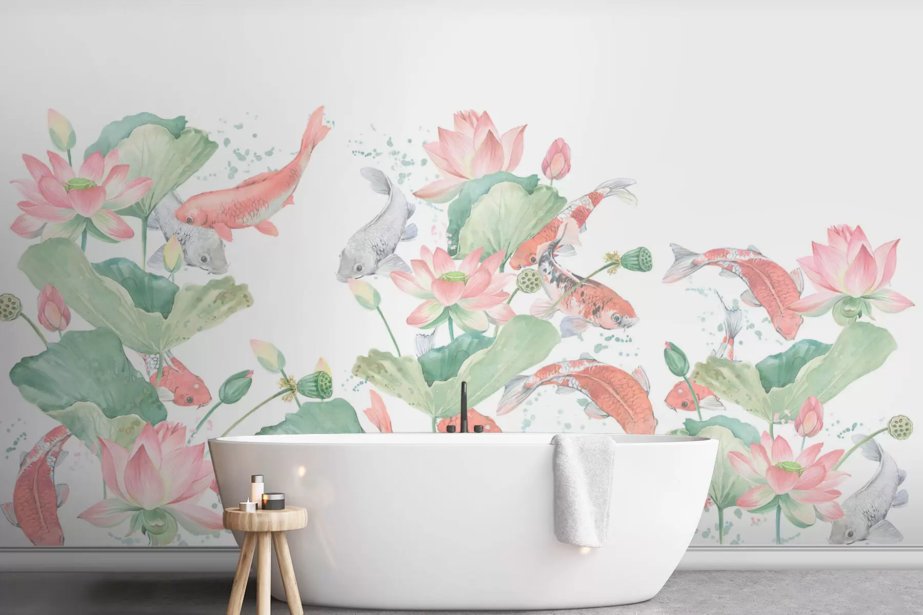 murales de pared Pez koi japonés w01821v1