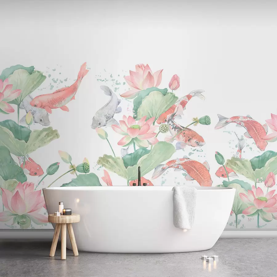 murales de pared Pez koi japonés w01821v1