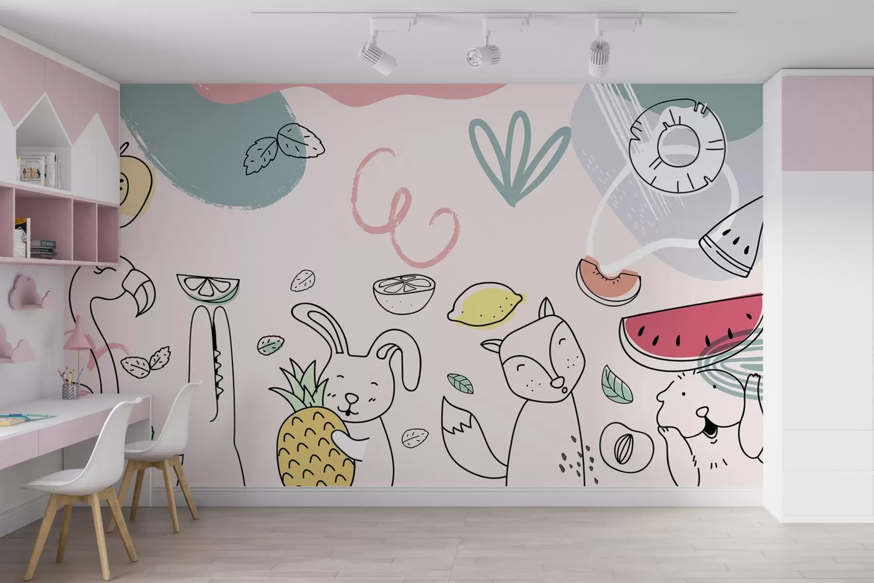 murales de pared Amigos de los animales w02001