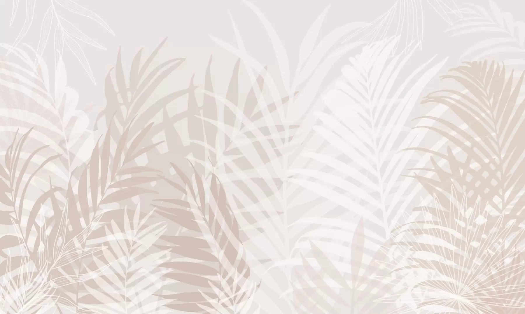 murales de pared Hojas tropicales de moda w02026v2