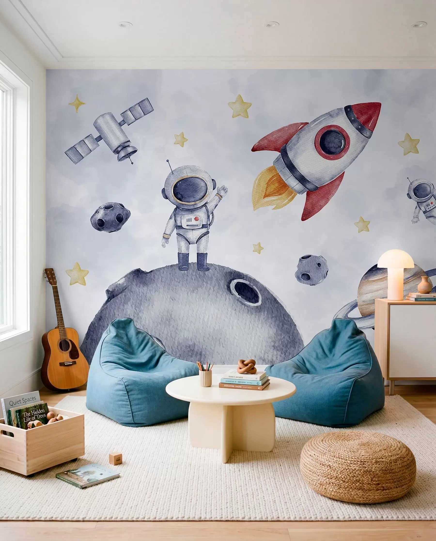 murales de pared Pequeños astronautas en vuelo w01461