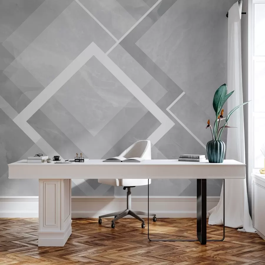 murales de pared Geometría en tonos grises w02062v4
