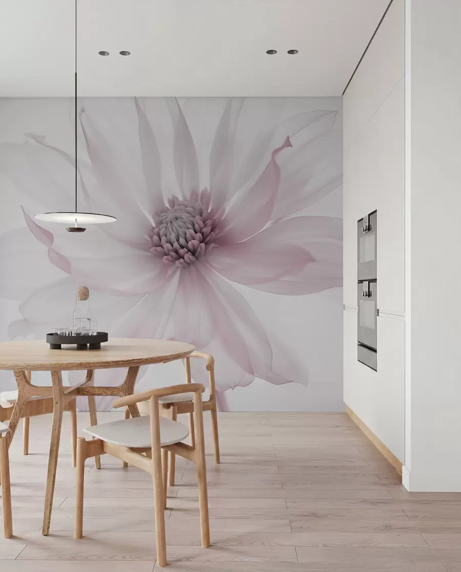 murales de pared Una flor en rosa w02077v2