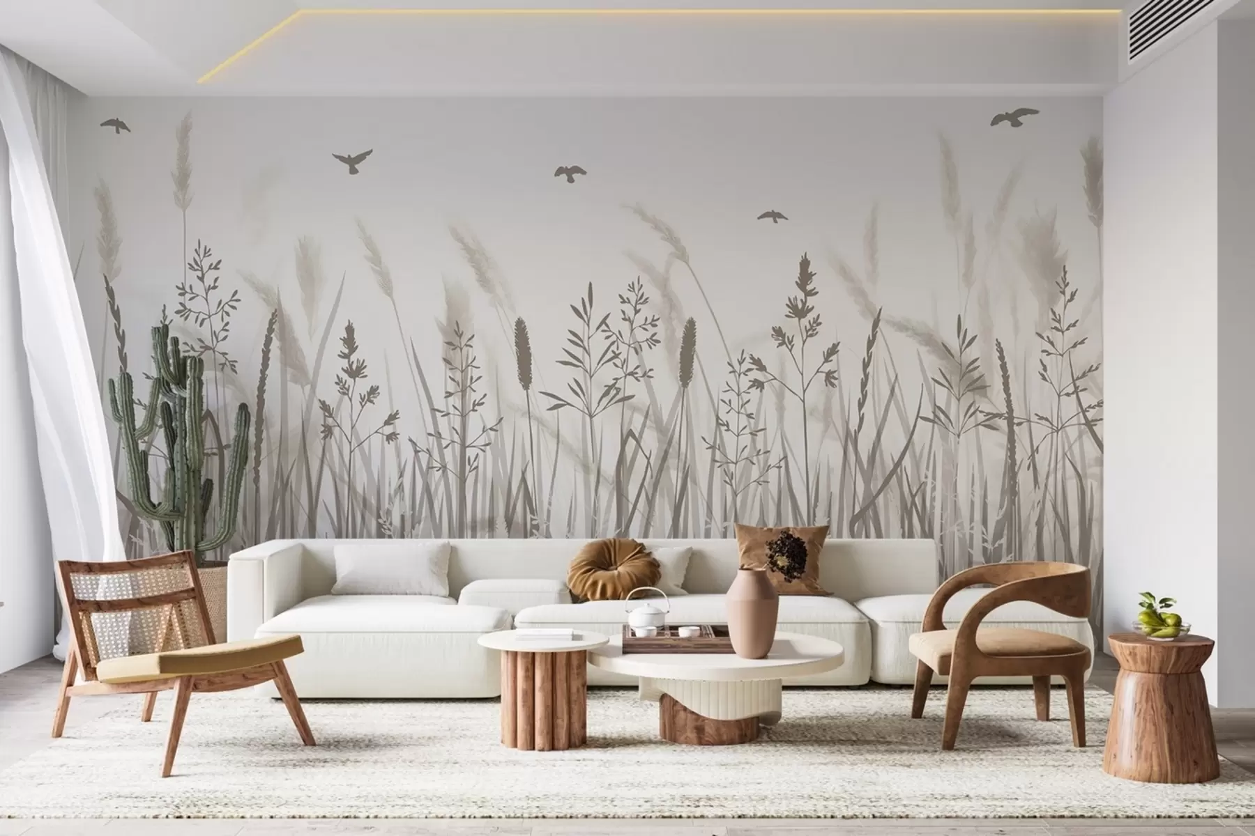 murales de pared Un campo de espigas w02119