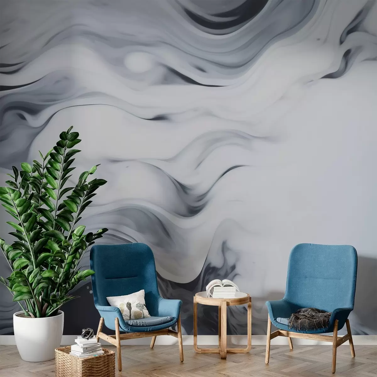 murales de pared Ondas abstractas w02040