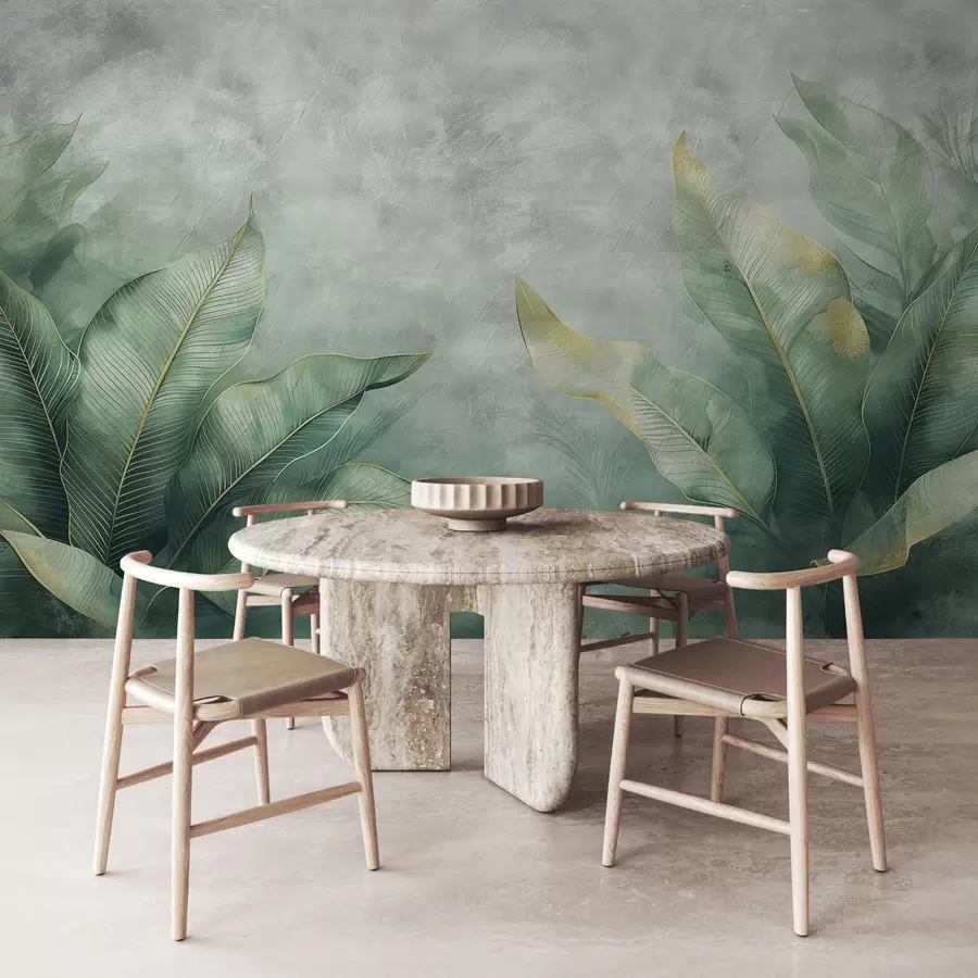 murales de pared Hojas de plátano w01900