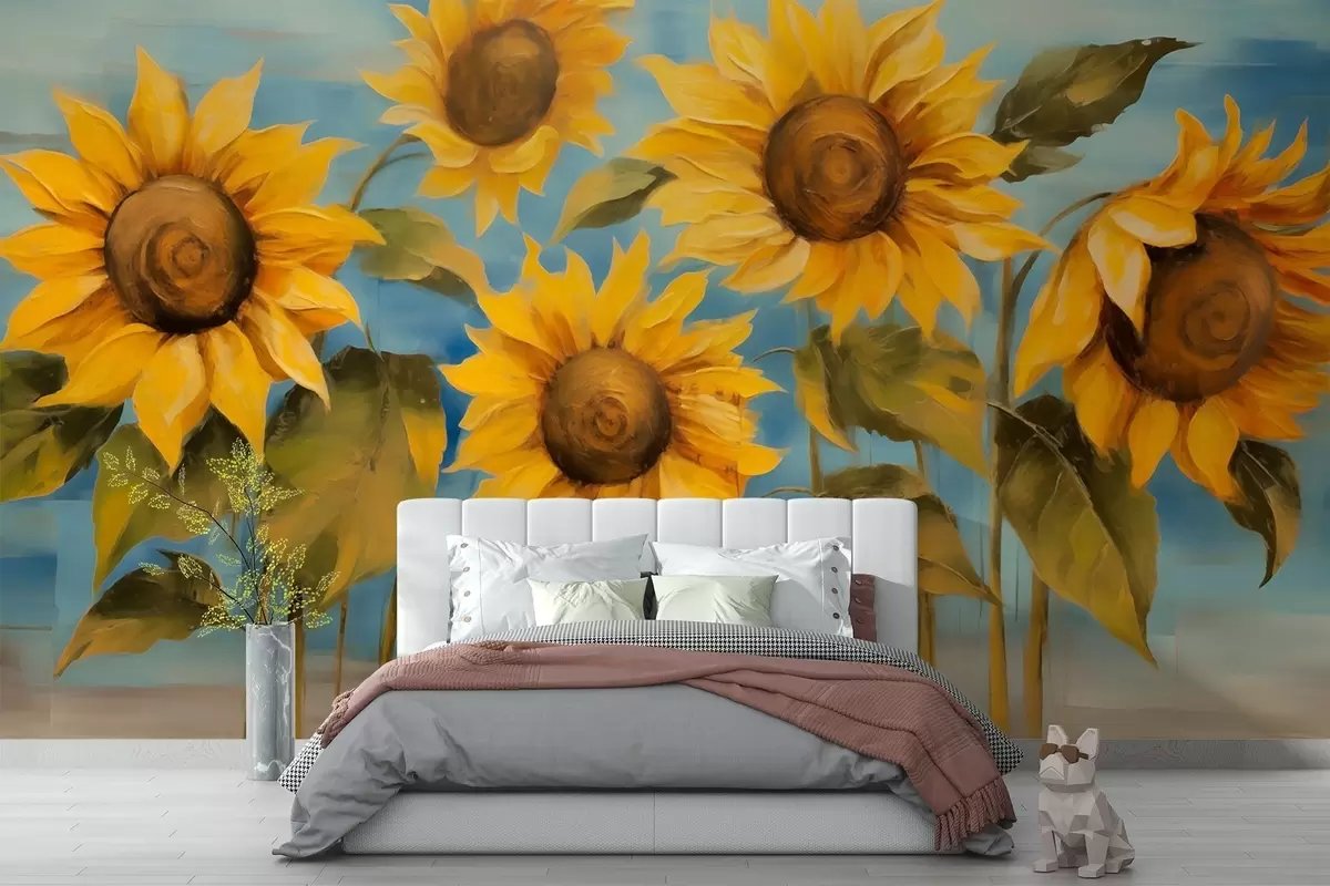 murales de pared Girasoles de verano w02215