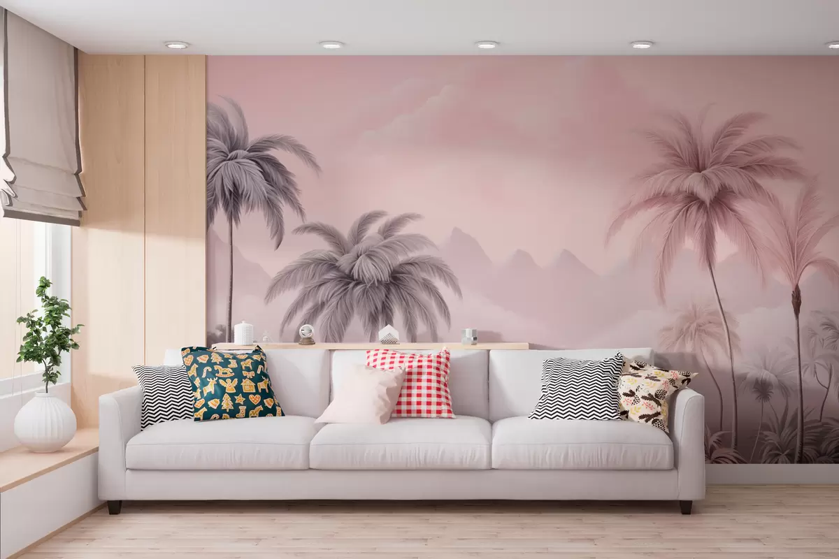 murales de pared Trópicos rosas w02253