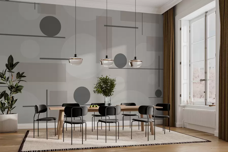 murales de pared Formas geométricas en colores pastel w02321