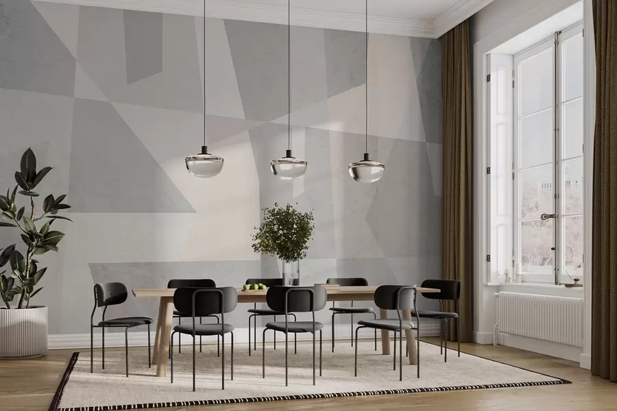 murales de pared geometría texturizada moderna  w02445