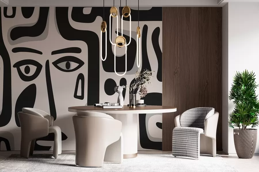 murales de pared Cara abstracta w02414