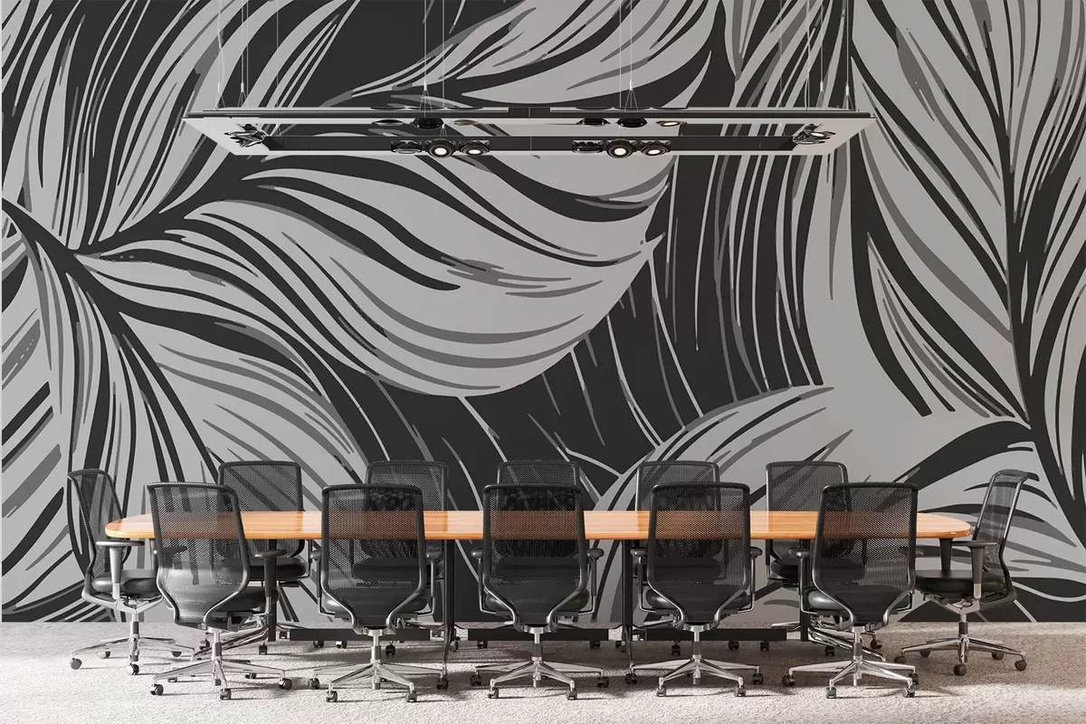 murales de pared Patrón de hojas w02415v1