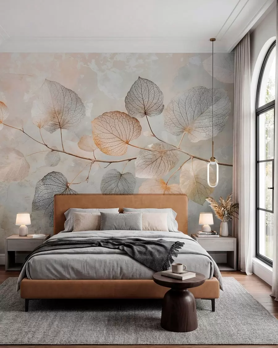 murales de pared Filigrana de hojas w08469