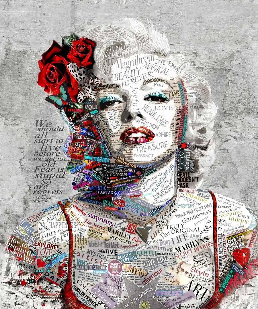 murales de pared Retrato abstracto de Marilyn Monroe u45698