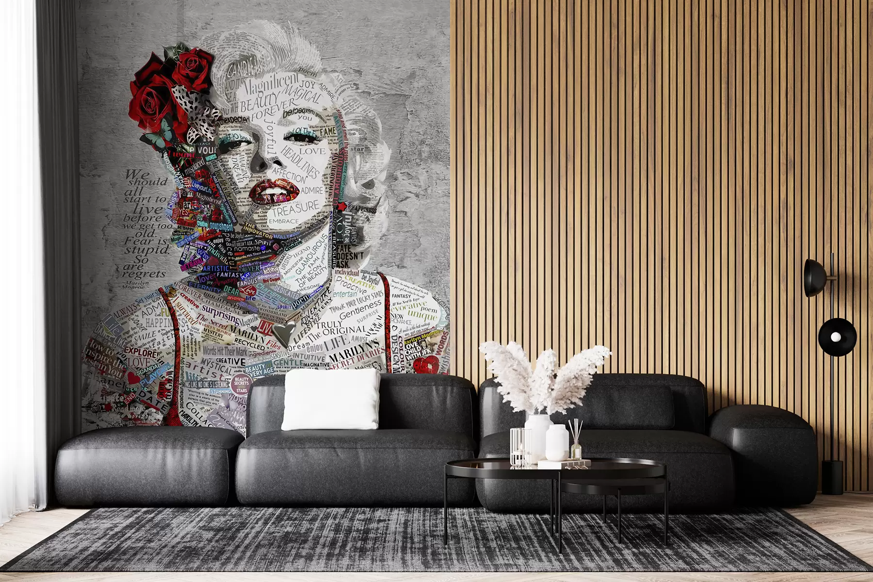 murales de pared Retrato abstracto de Marilyn Monroe u45698