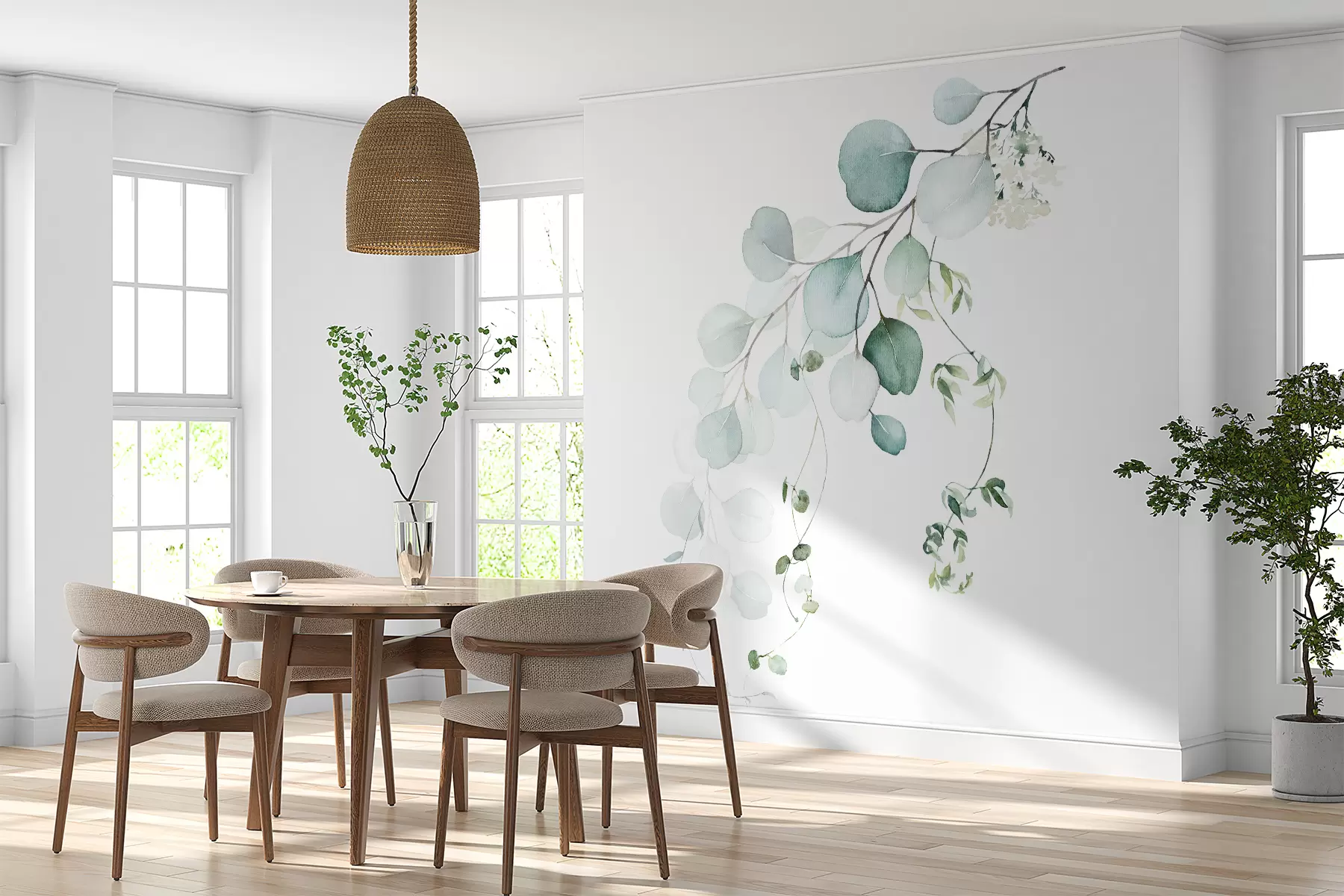 murales de pared rama con hojas u51026