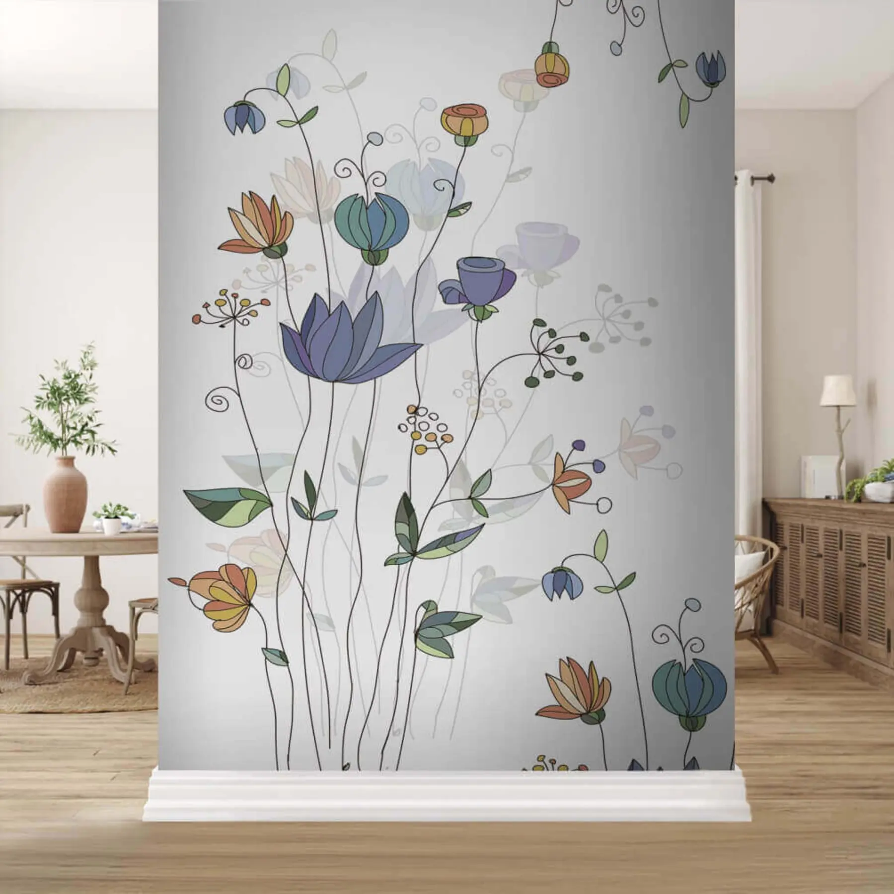 murales de pared Flor, botánica y planta u51057