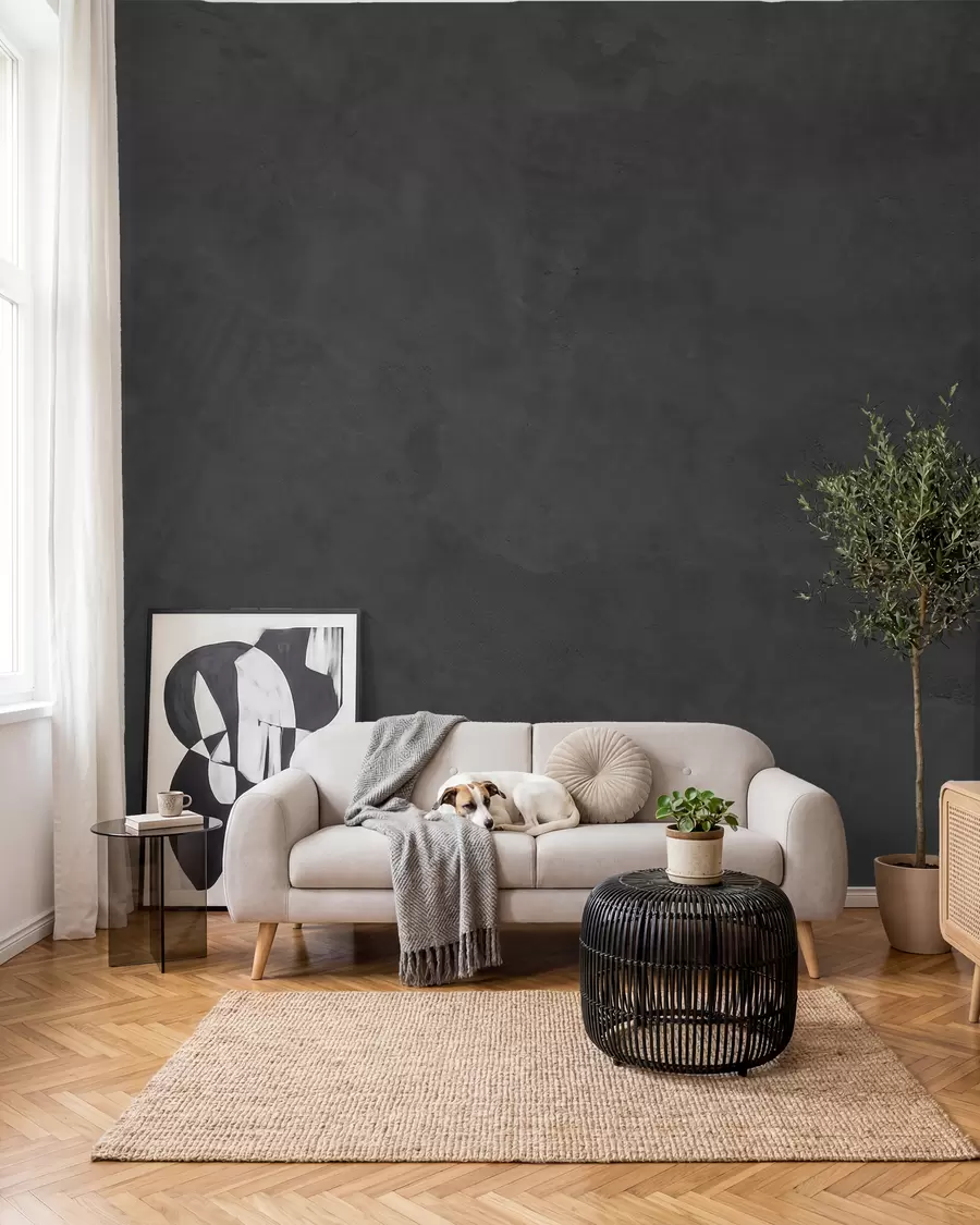 murales de pared Fondo oscuro con efecto de muro de hormigón w02553