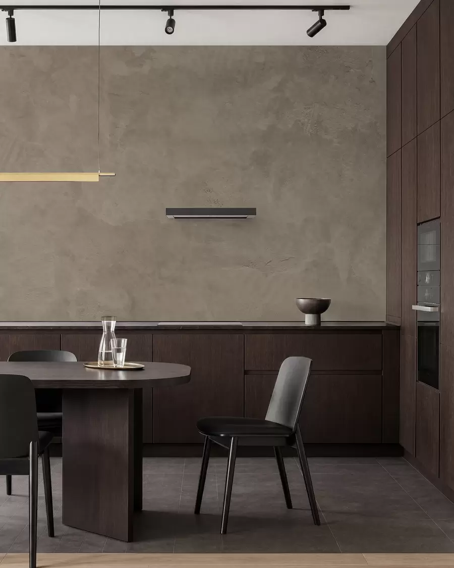 murales de pared Fondo marrón y beige con efecto de muro de hormigón w02553v3