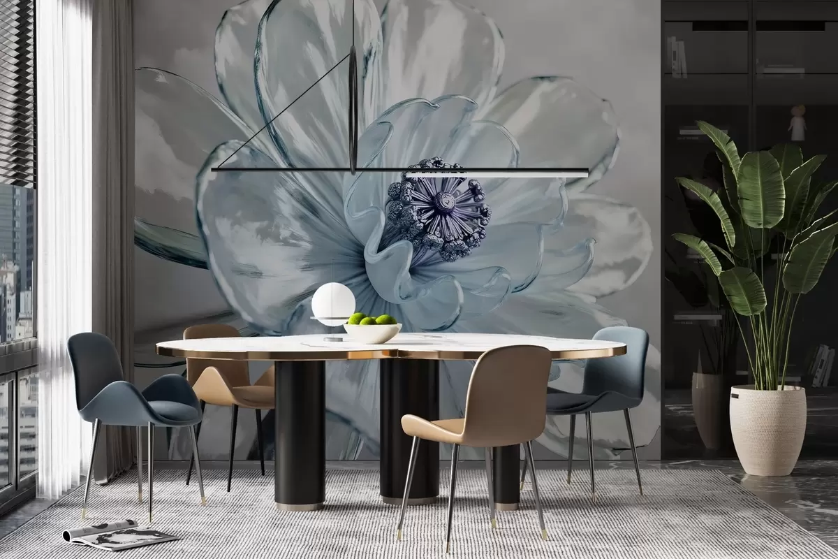 murales de pared Majestuosa flor transparente w02677v1