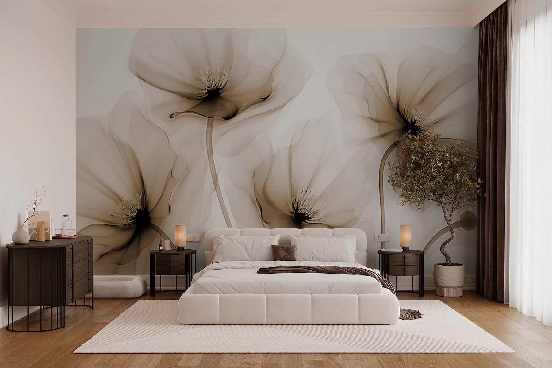 murales de pared Flores transparentes w02696v1