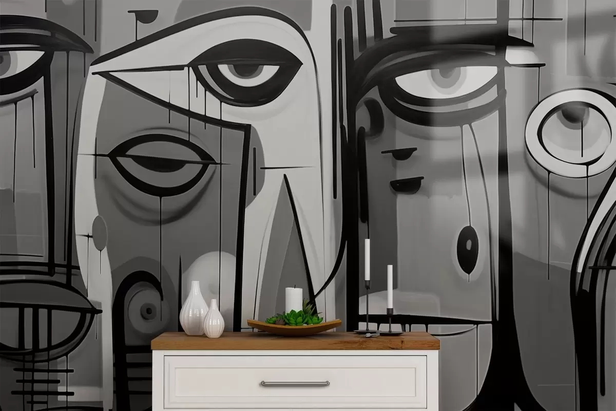 murales de pared Retrato abstracto w02698v1