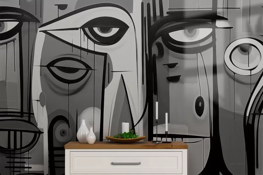 murales de pared Retrato abstracto w02698v1