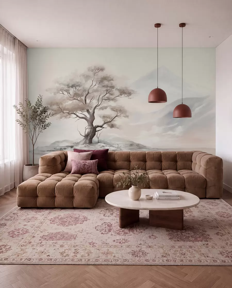 murales de pared Árbol solitario w08604