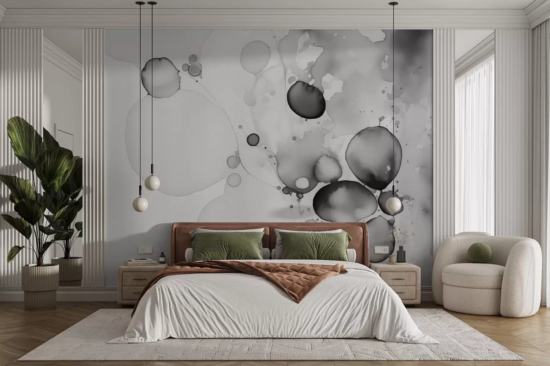 murales de pared Manchas imitación acuarela húmeda w02719