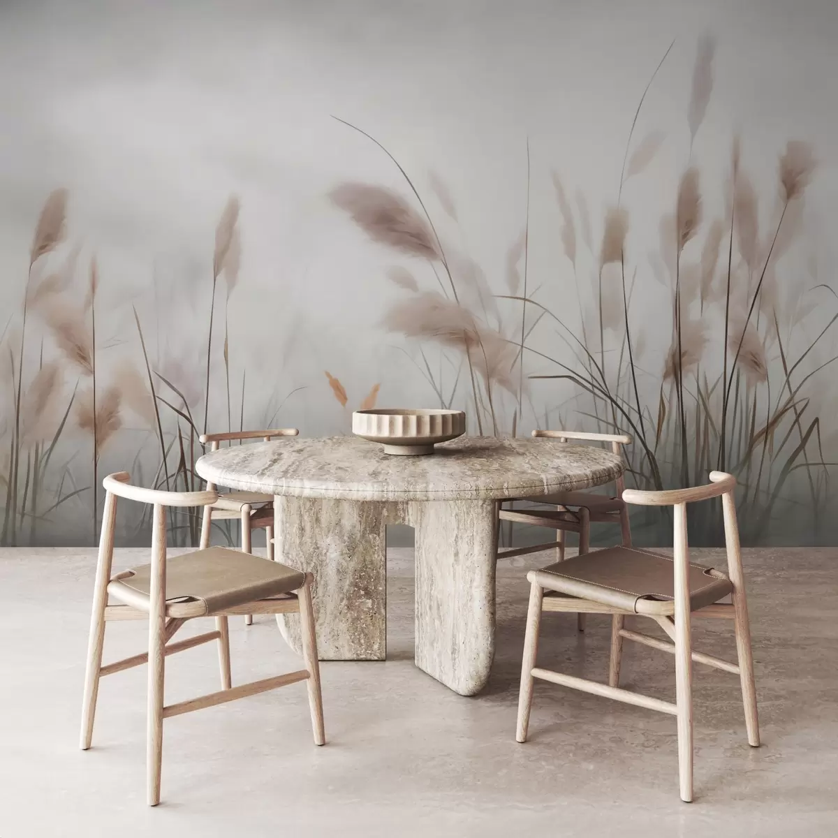 murales de pared Pintura imitación caña w02724