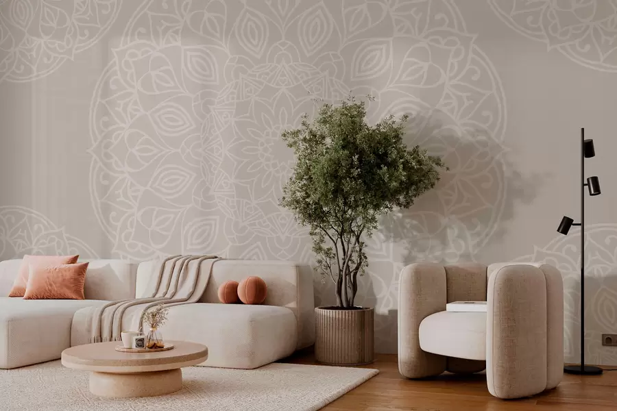 murales de pared Elegante geometría mandala w02832v1