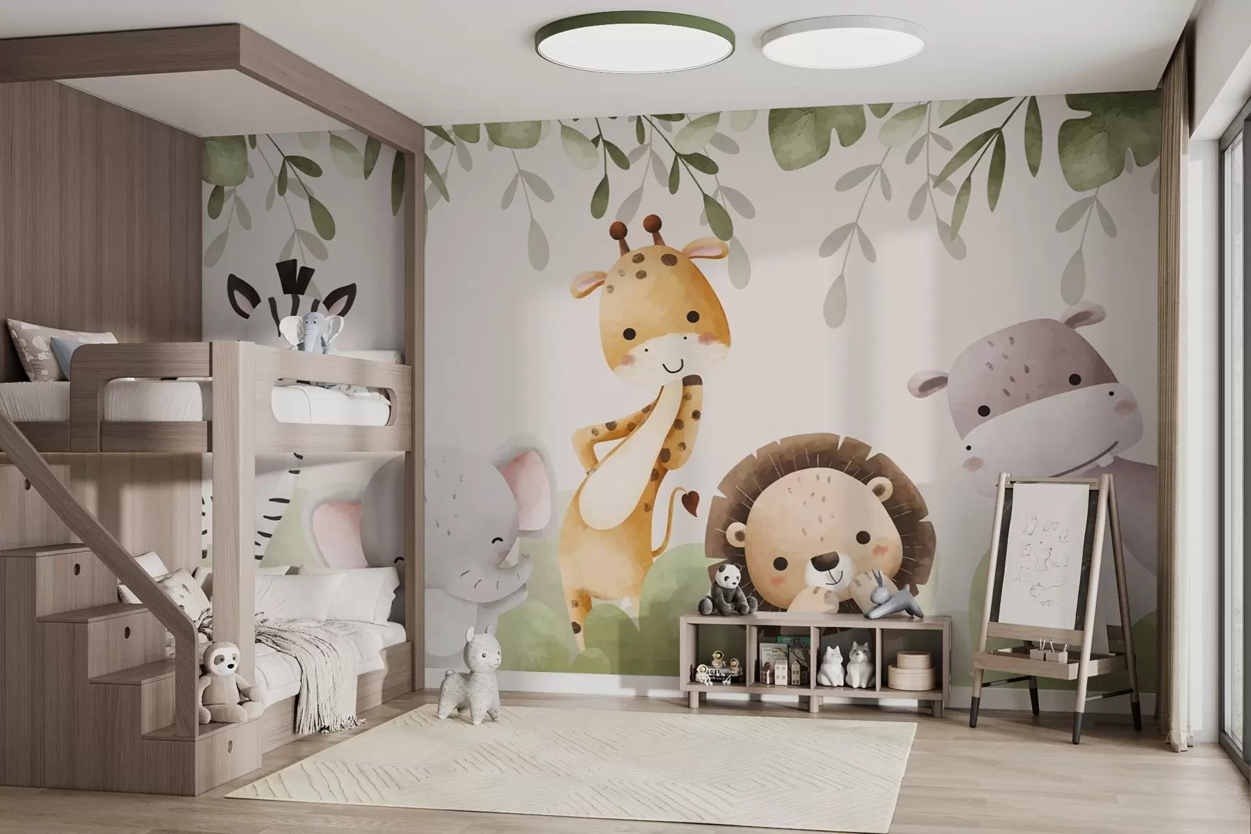 murales de pared Animales y plantas bonitos w02964