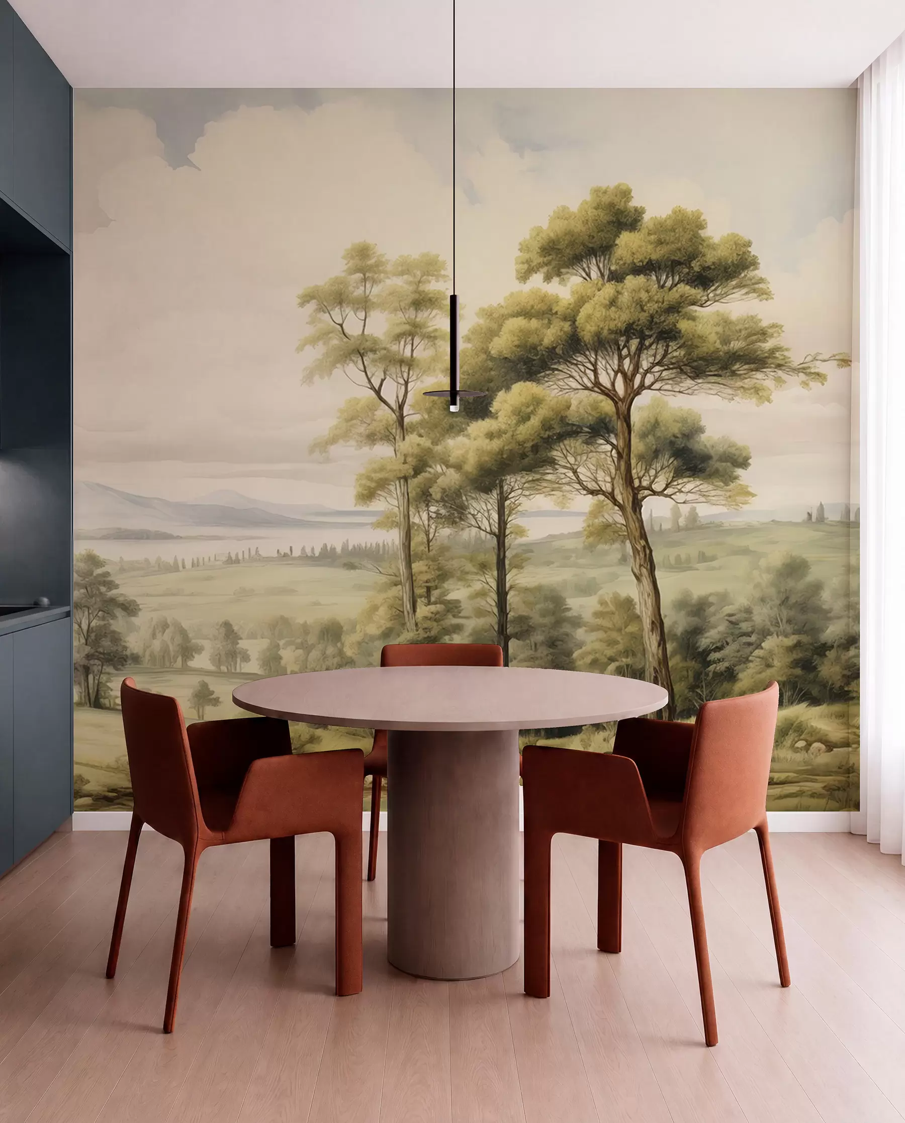 murales de pared Pinos sobre el valle w02978