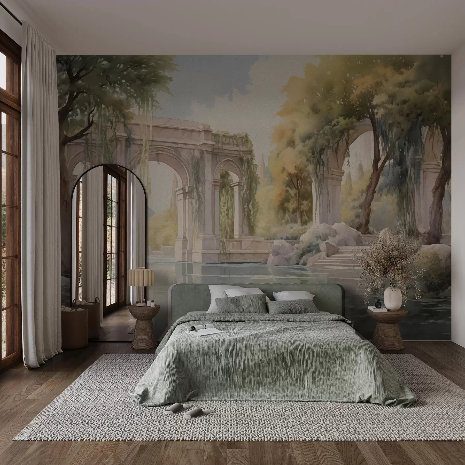 murales de pared Paisaje pintado al óleo w02989