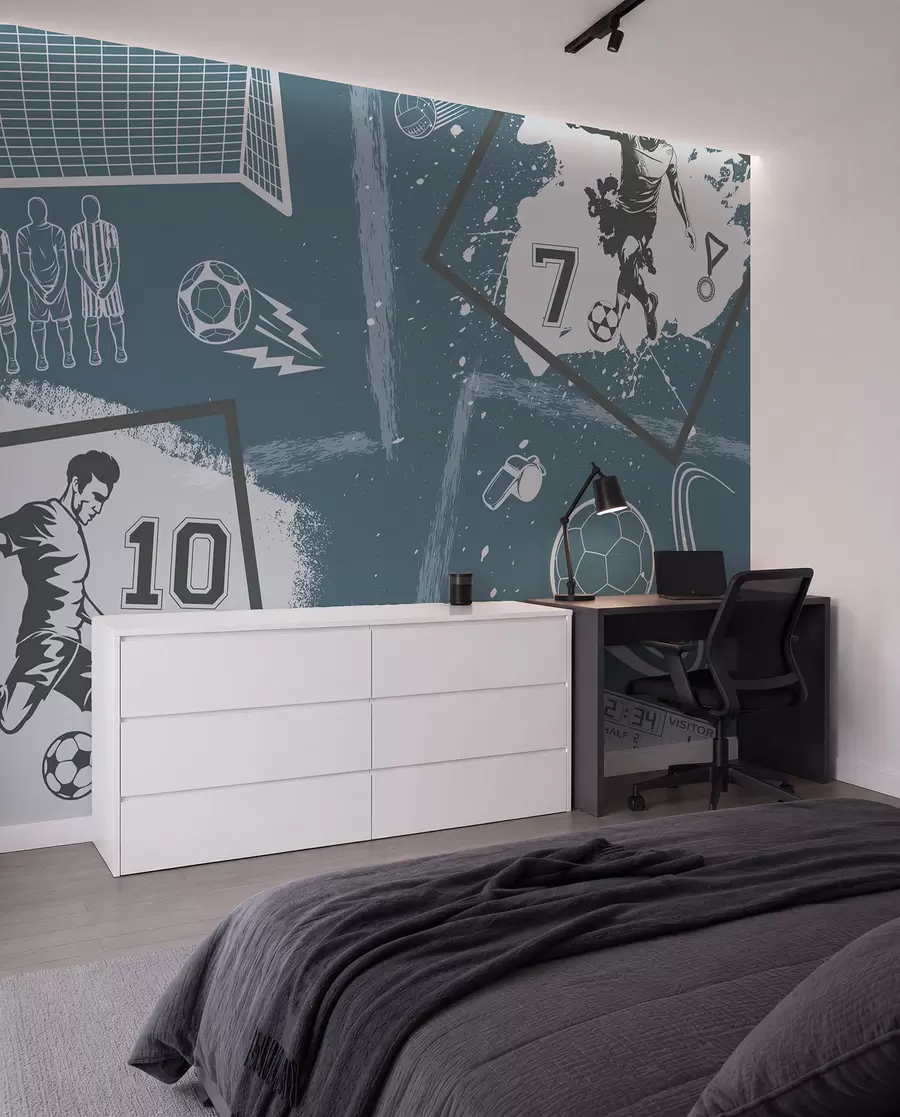 murales de pared Cuaderno de fútbol w03122