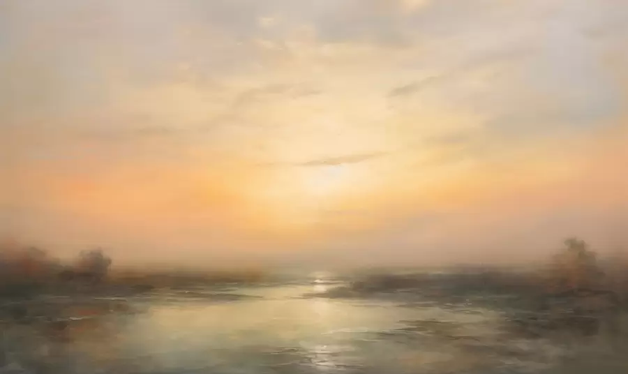 murales de pared Encantador paisaje al atardecer w03132