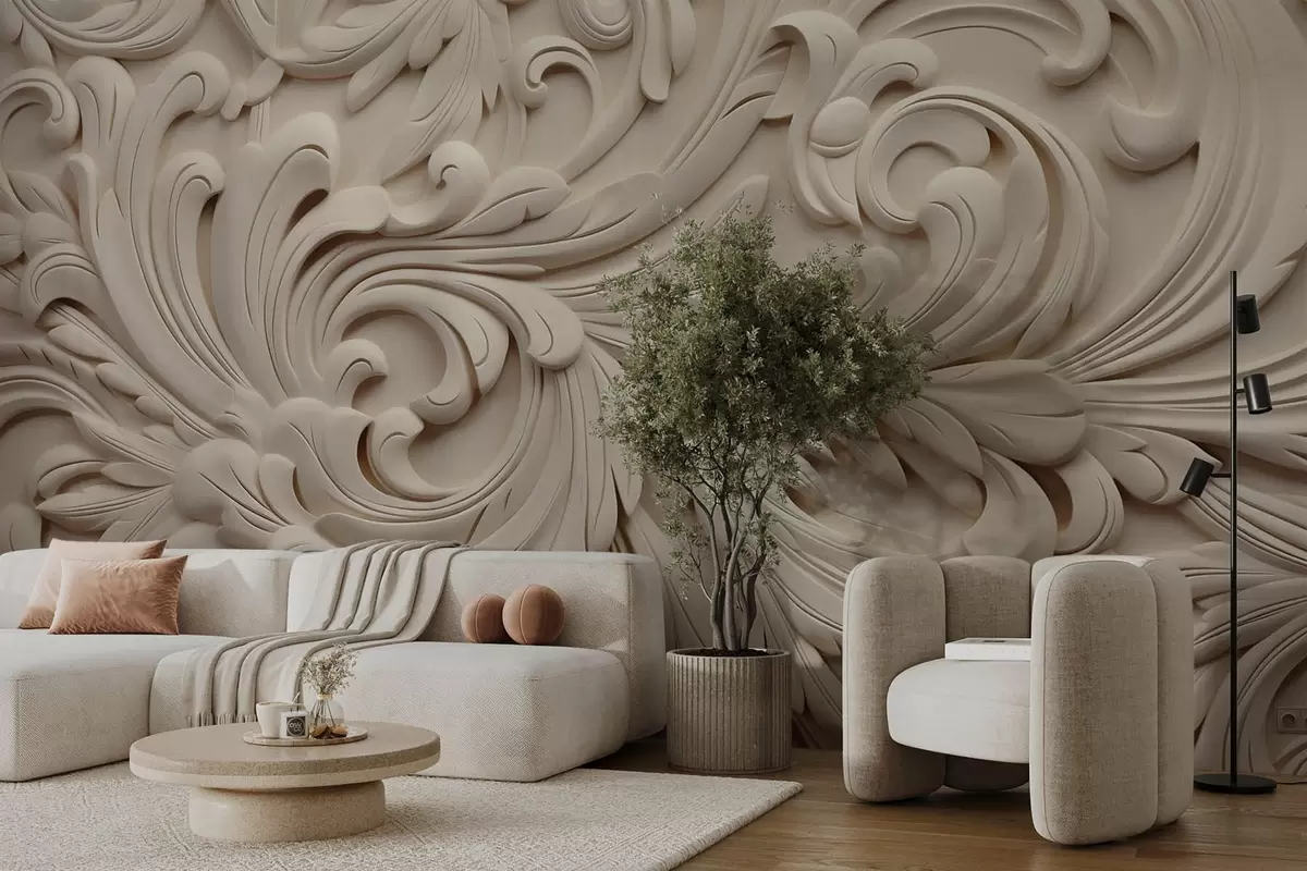 murales de pared Imitación de bajorrelieve w08788