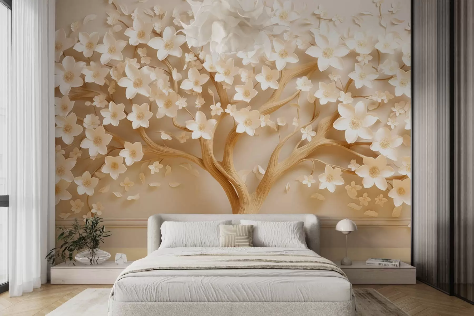 murales de pared Árbol con flores pequeñas w08791