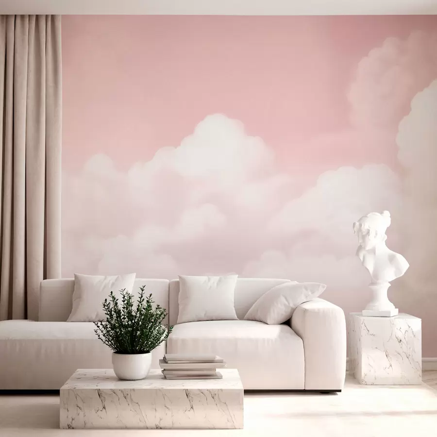 murales de pared Cielo y nubes rosas w03301