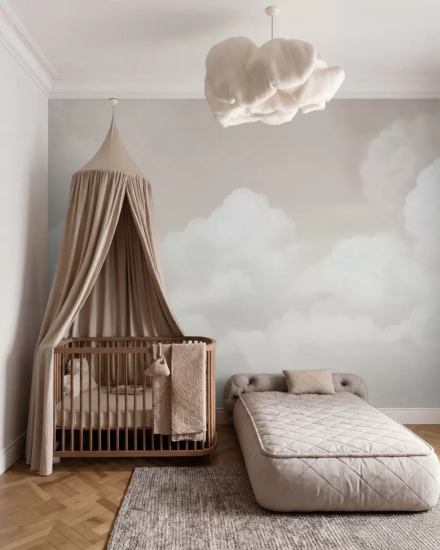 murales de pared Nubes color crema w03301v2