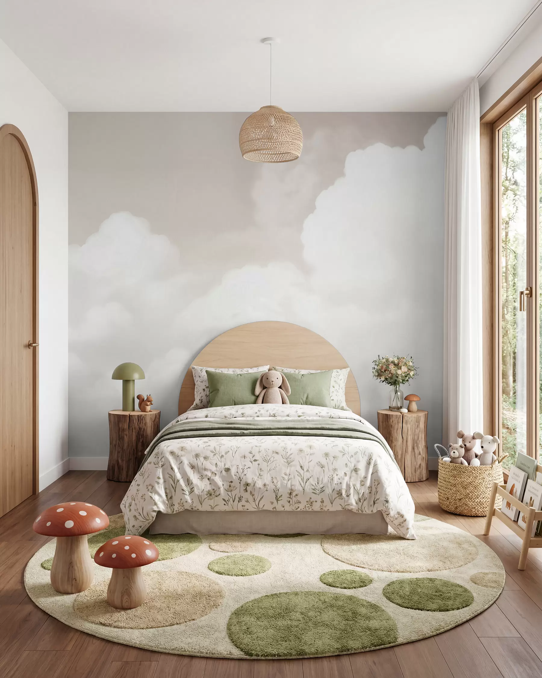 murales de pared Nubes color crema w03301v2