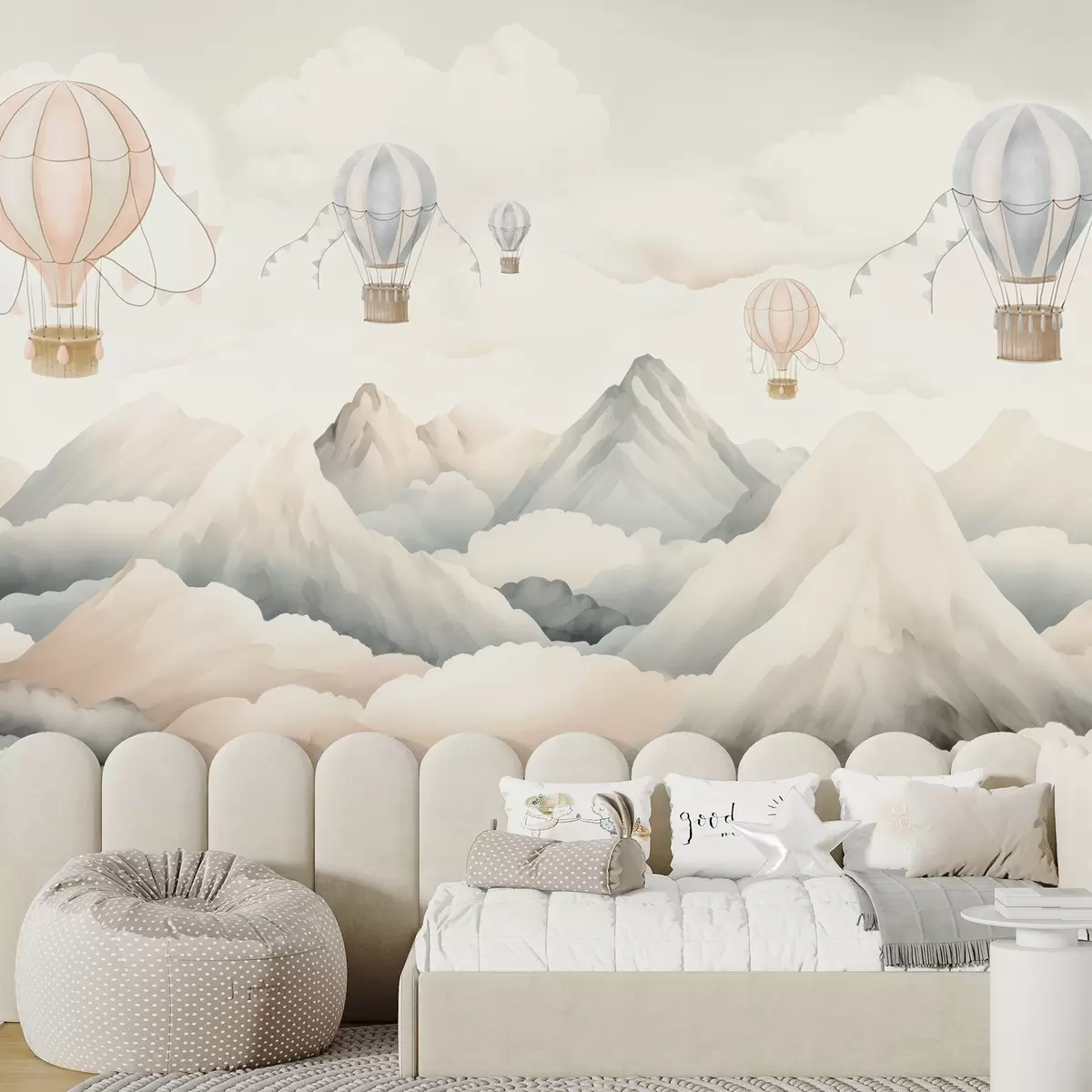 murales de pared Globos sobre montañas w08853