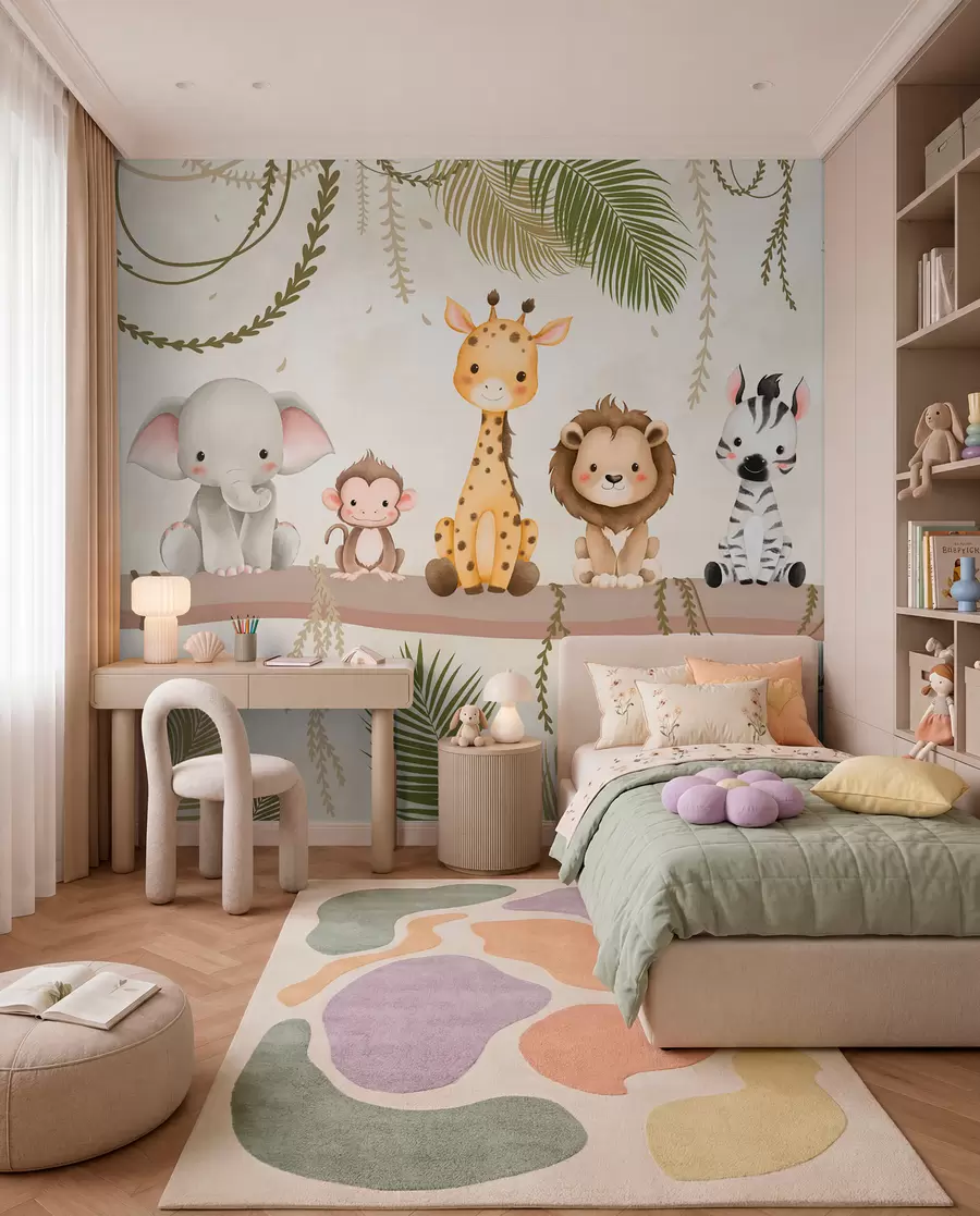 murales de pared Amiguitos de la selva w03166