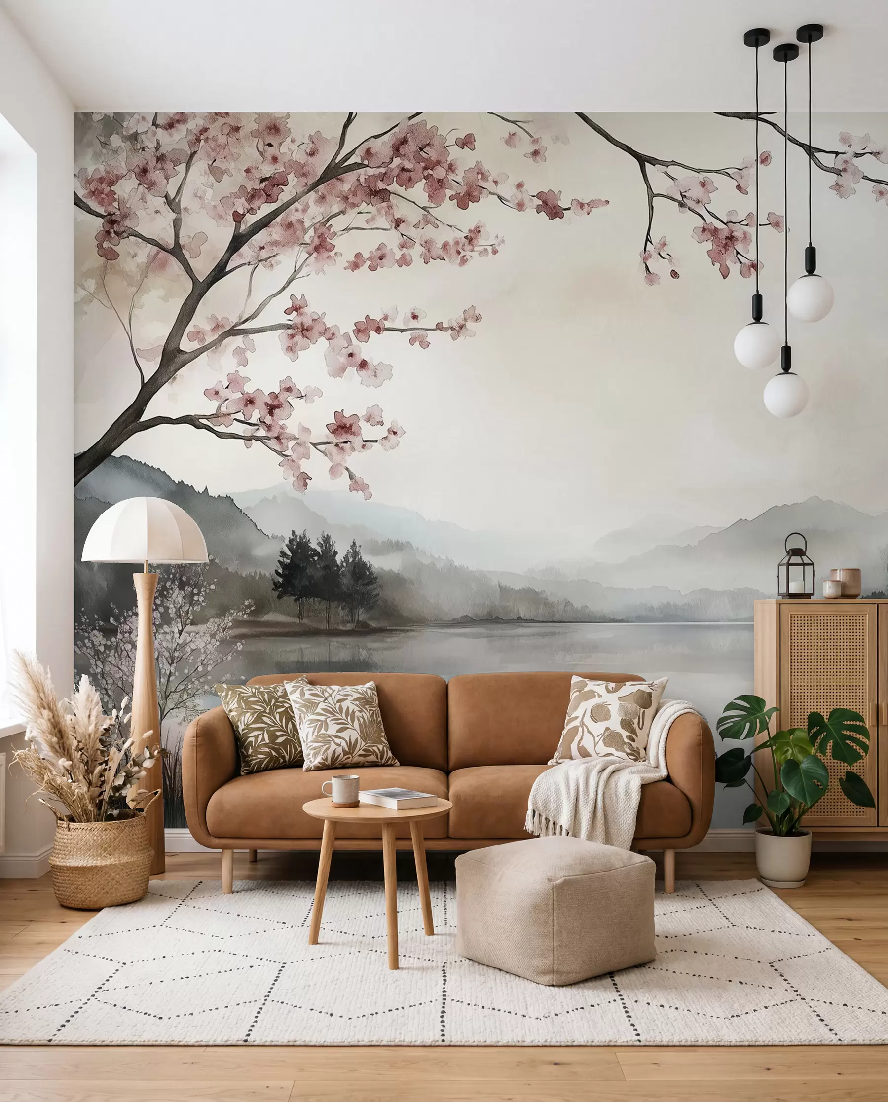 murales de pared Flores sobre aguas tranquilas w03282