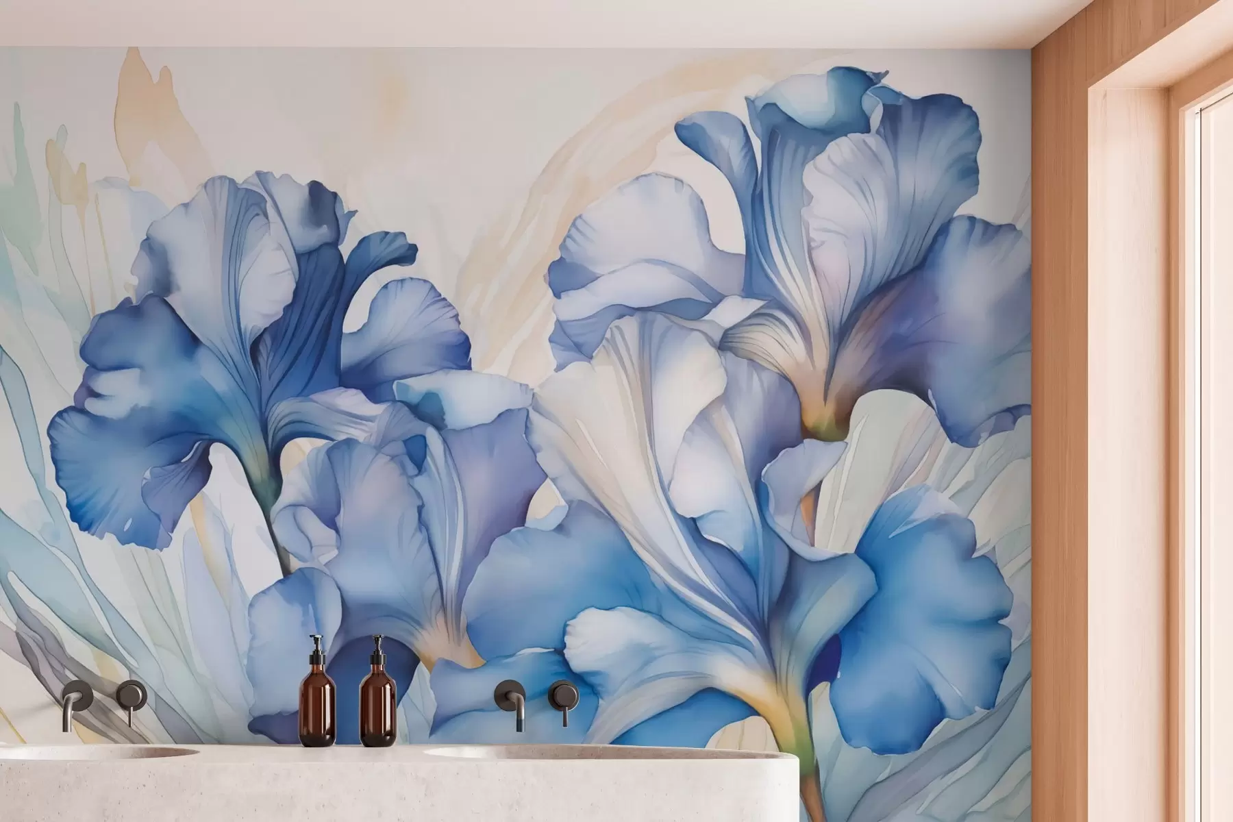 murales de pared Iris imitación acuarela w03461