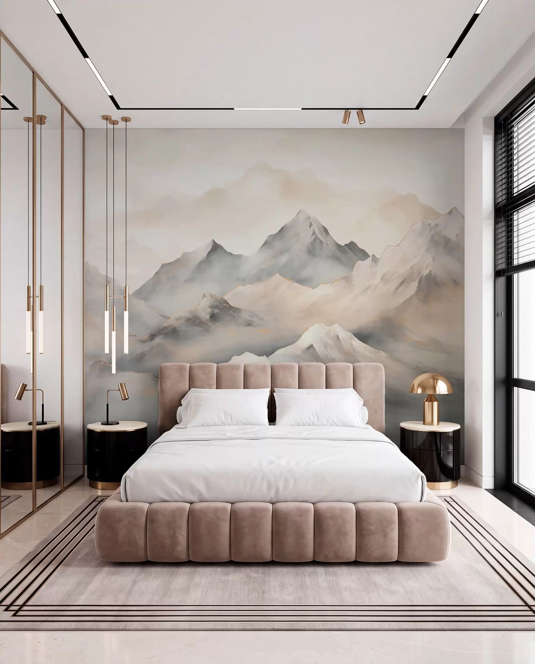 murales de pared Cumbres entre nubes w03519