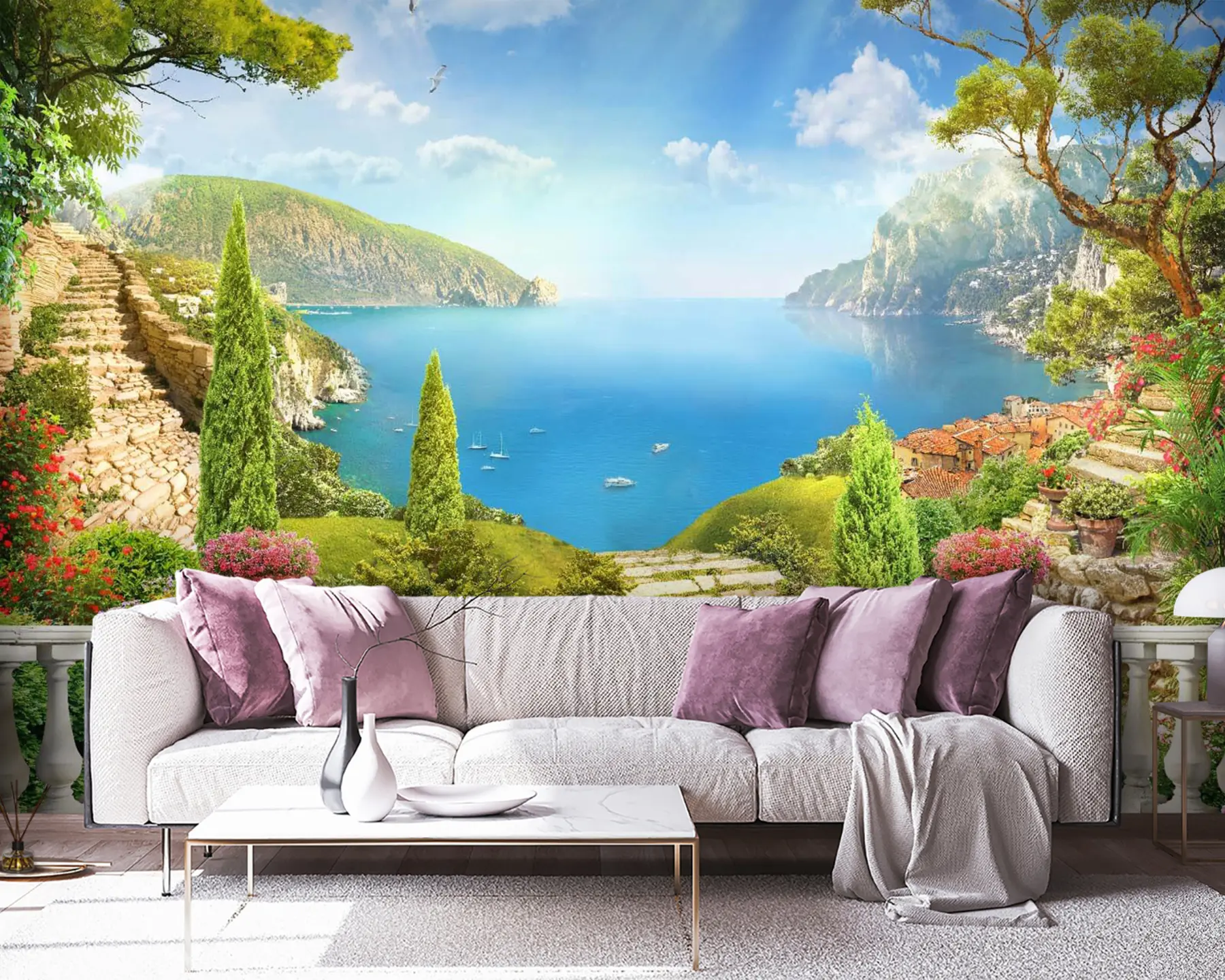 murales de pared Cielo, nube y agua u60261
