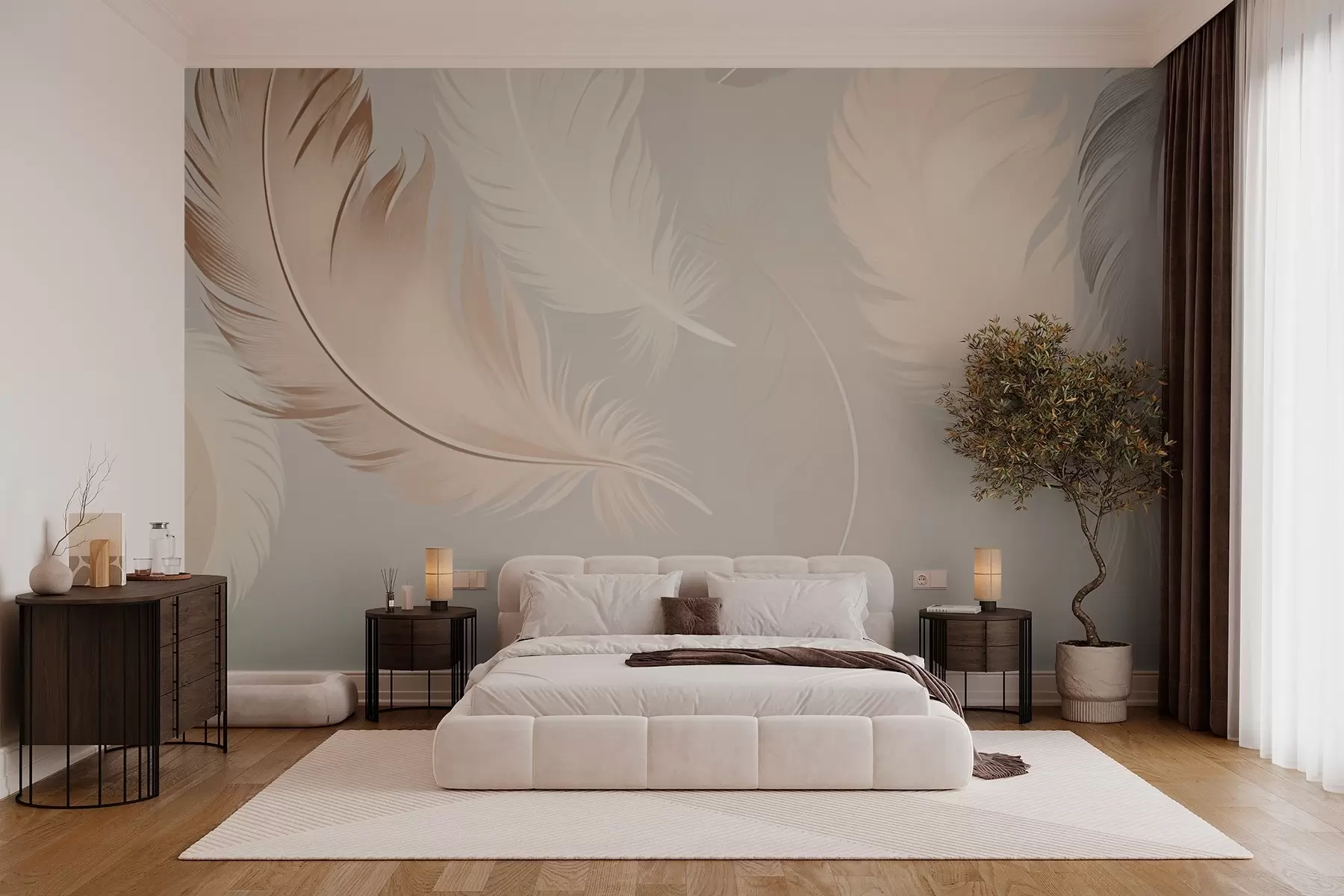 murales de pared Plumas w03595